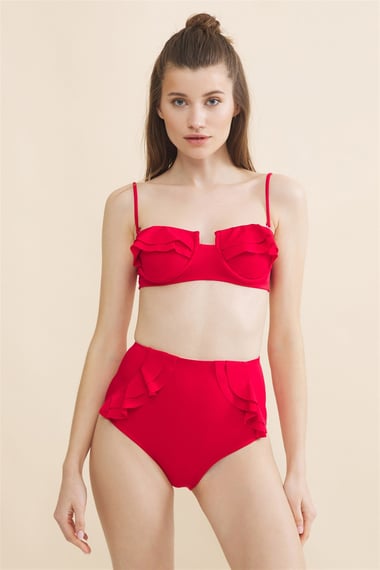 Rosé Ruffle Bikini Set-PRE-ORDER
