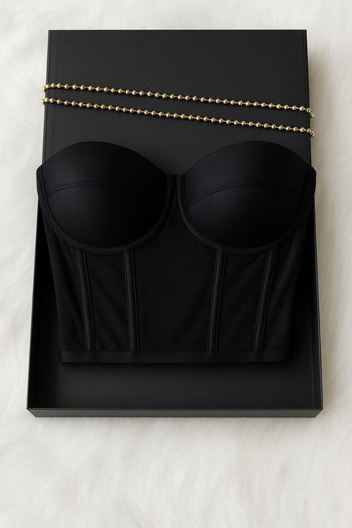 Black  Mesh Corset Top  – Sexy Bustier for Women