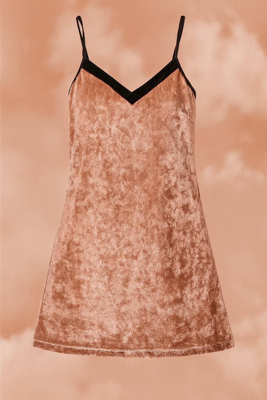 Crushed Velvet Lingerie Slip Dress – Soft &amp; Sexy Underwear Dress
