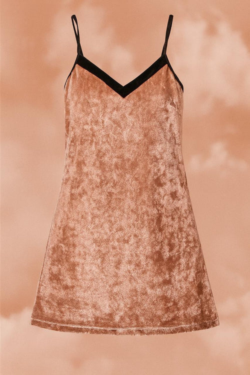 Crushed Velvet Lingerie Slip Dress – Soft &amp; Sexy Underwear Dress