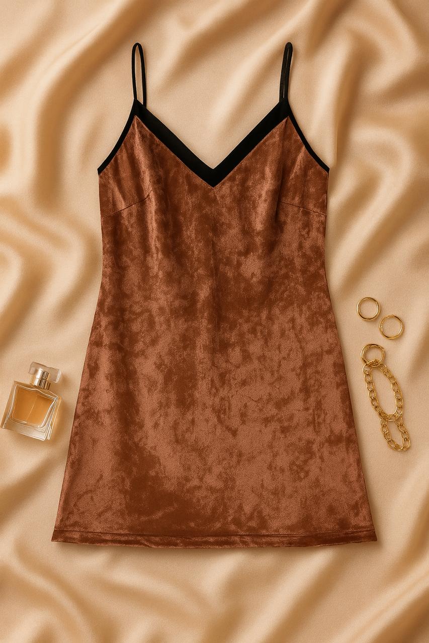 Crushed Velvet Lingerie Slip Dress – Soft &amp; Sexy Underwear Dress