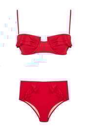 Rosé Ruffle Bikini Set-PRE-ORDER